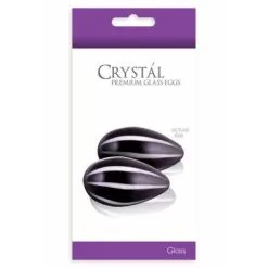 Sexleksakerbutiken CRYSTAL GLASS EGGS BLACK - Knipkulor I Glas