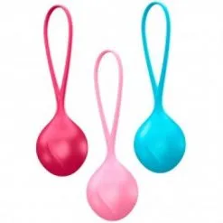 Sexleksakerbutiken Satisfyer Strengthening Balls Knipkulor 3 St - Blandade Färger