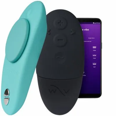 Sexleksakerbutiken We-Vibe Moxie+ Fjärrkontrollerad Trosvibrator - Blå